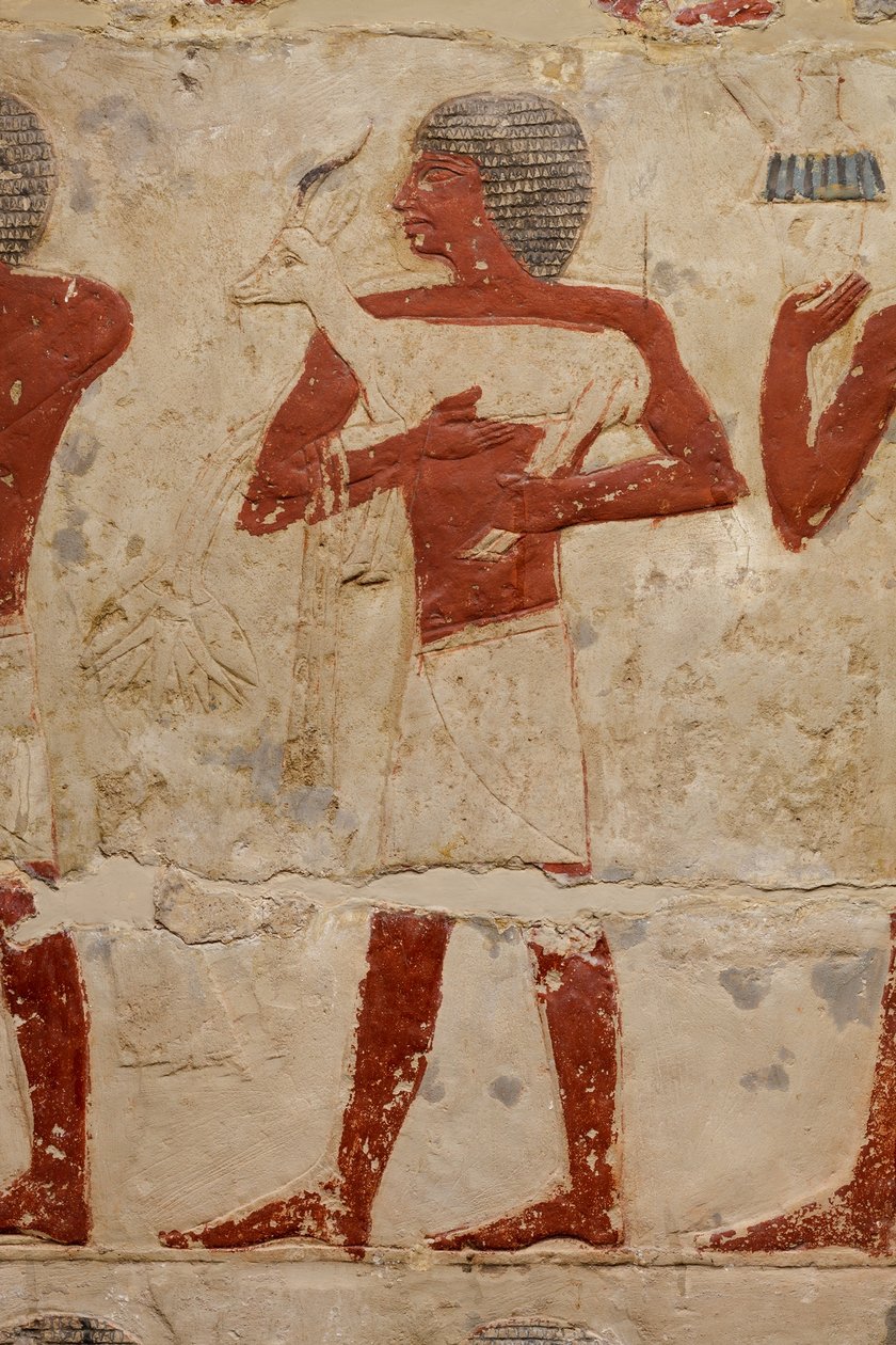 Mastaba-graven af Perneb, ca. 2381-2323 f.Kr. (kalksten og maling) af Egyptian 5th Dynasty