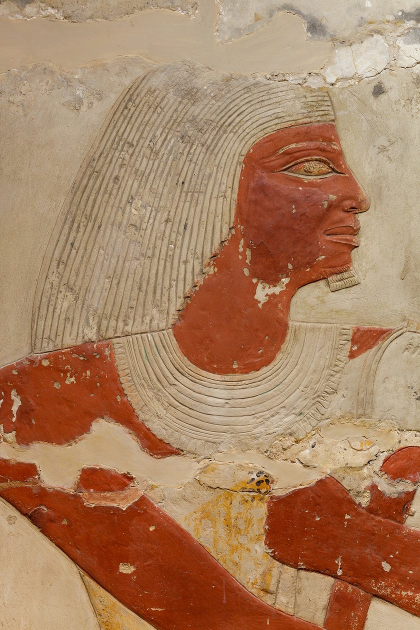 Mastaba-graven af Perneb, ca. 2381-2323 f.Kr. (kalksten og maling) af Egyptian 5th Dynasty