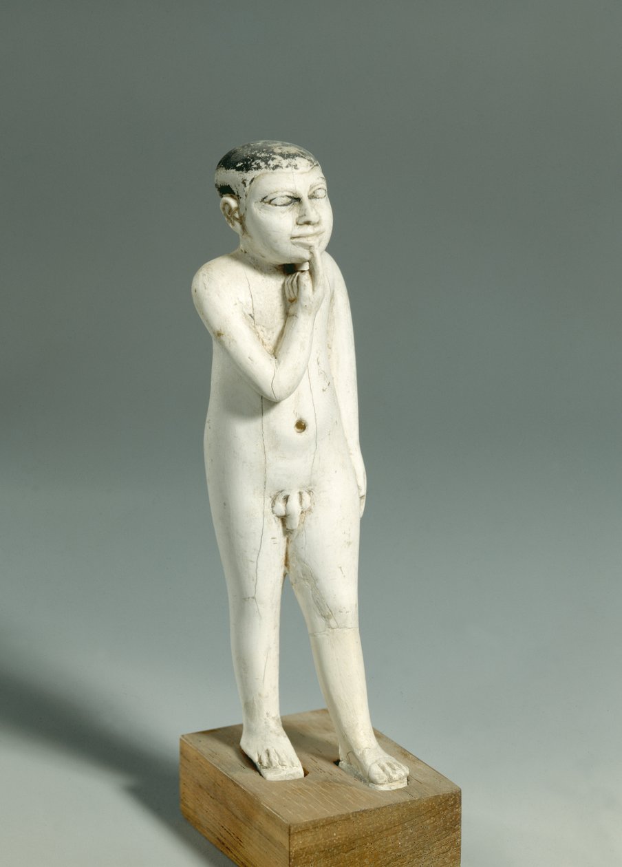 Statuette af en ung nøgen dreng, Old Kingdom af Egyptian 6th Dynasty