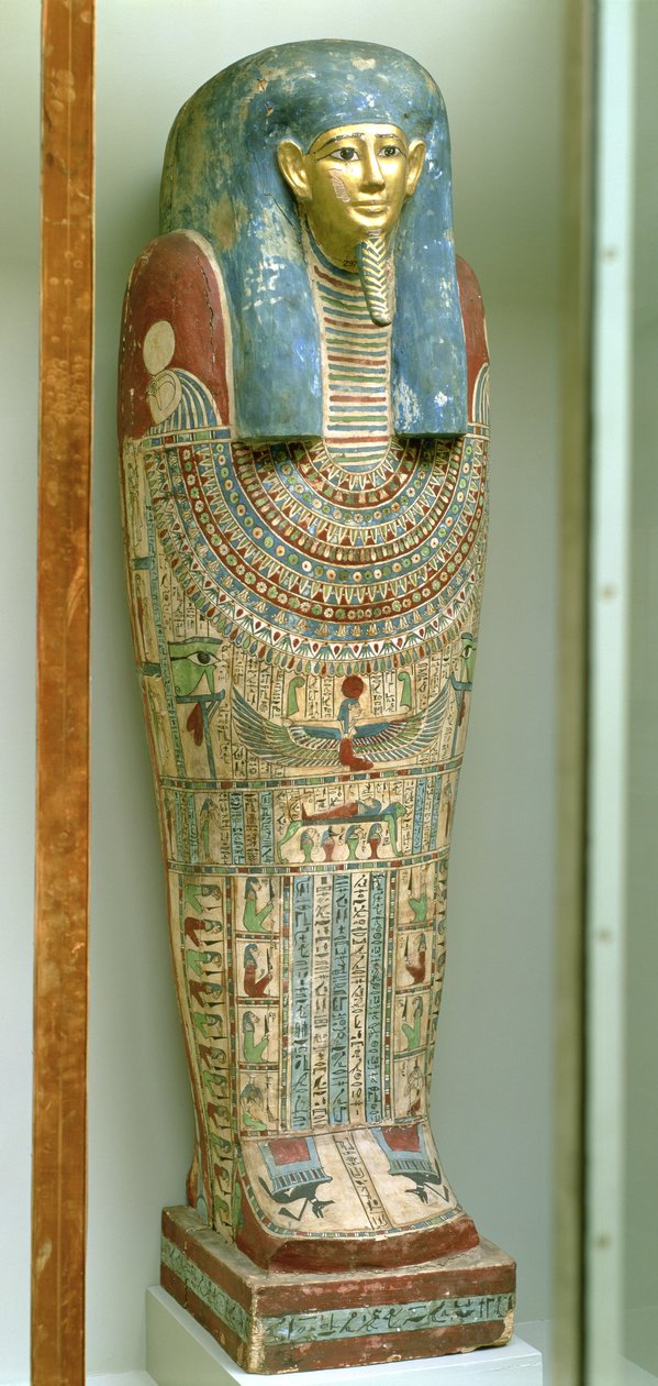 Indre kiste af Djeho, søn af Psammetichus, fra Akhmim, ca. 250 f.Kr. (malet træ) af Egyptian Ptolemaic Period