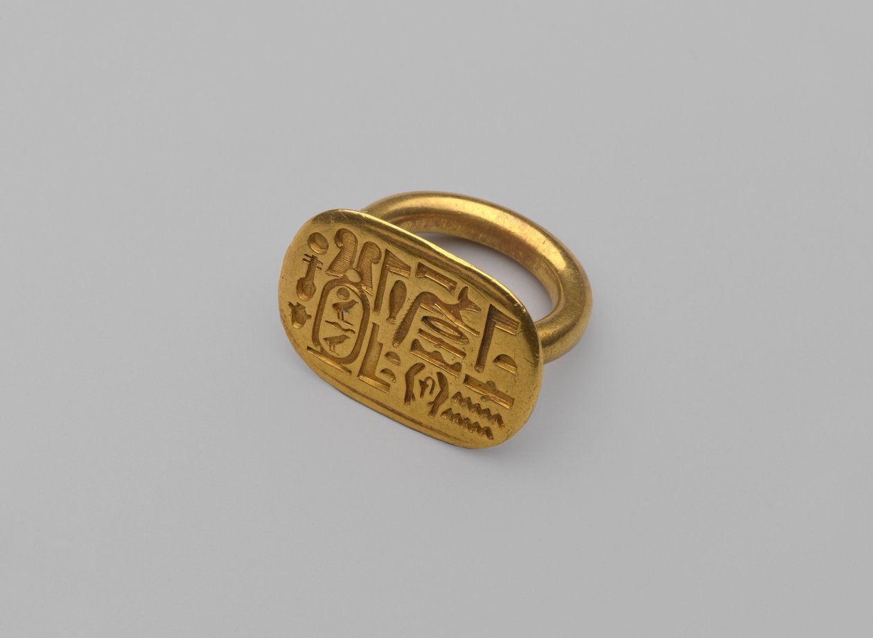 Signetring, ca. 664-404 f.Kr. (guld) af Egyptian