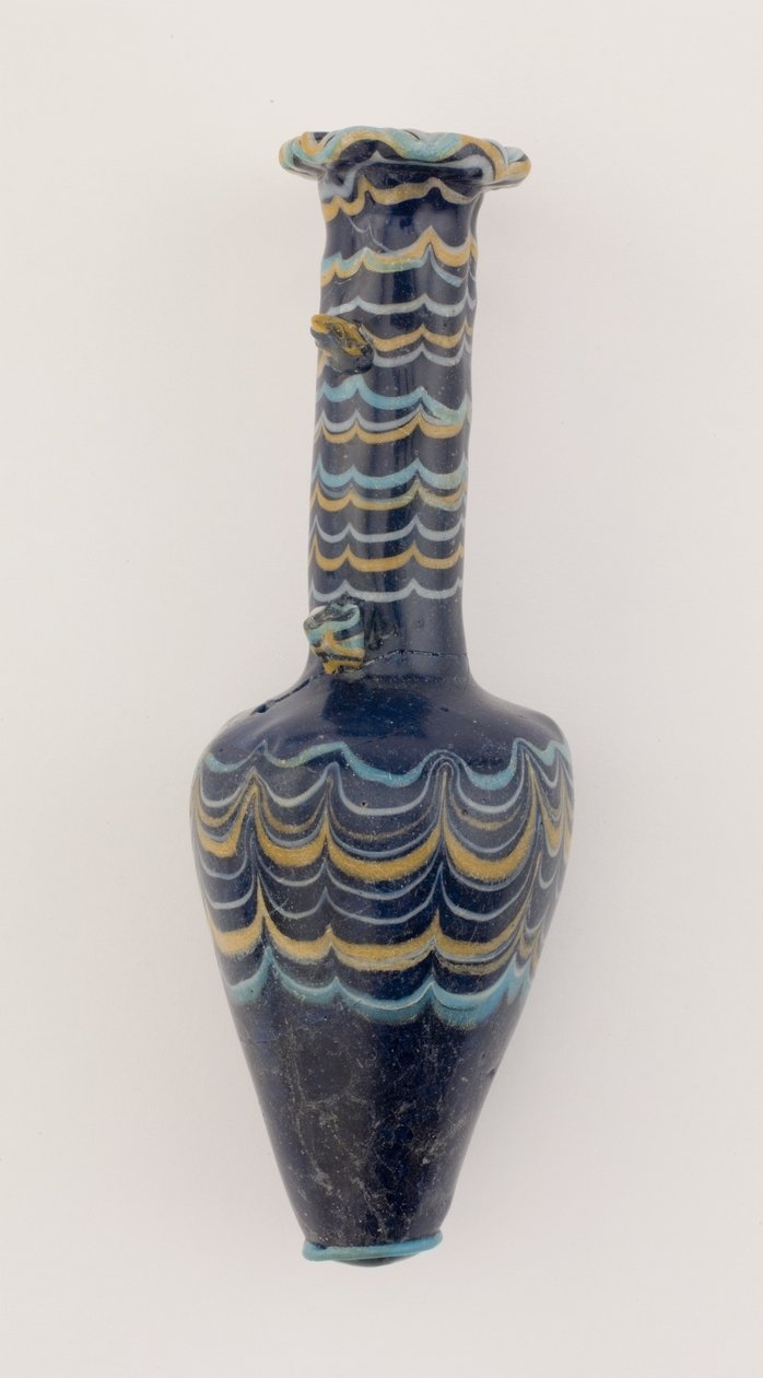 Flaske, New Kingdom, ca. 1425-1362 f.Kr. (glas) af Egyptian 18th Dynasty