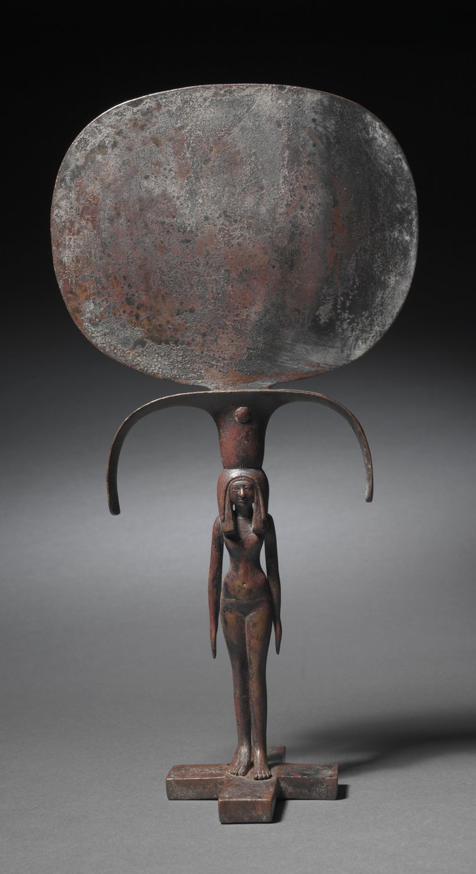 Karyatidspejl, ca. 1540-1296 f.Kr af Egyptian 18th Dynasty