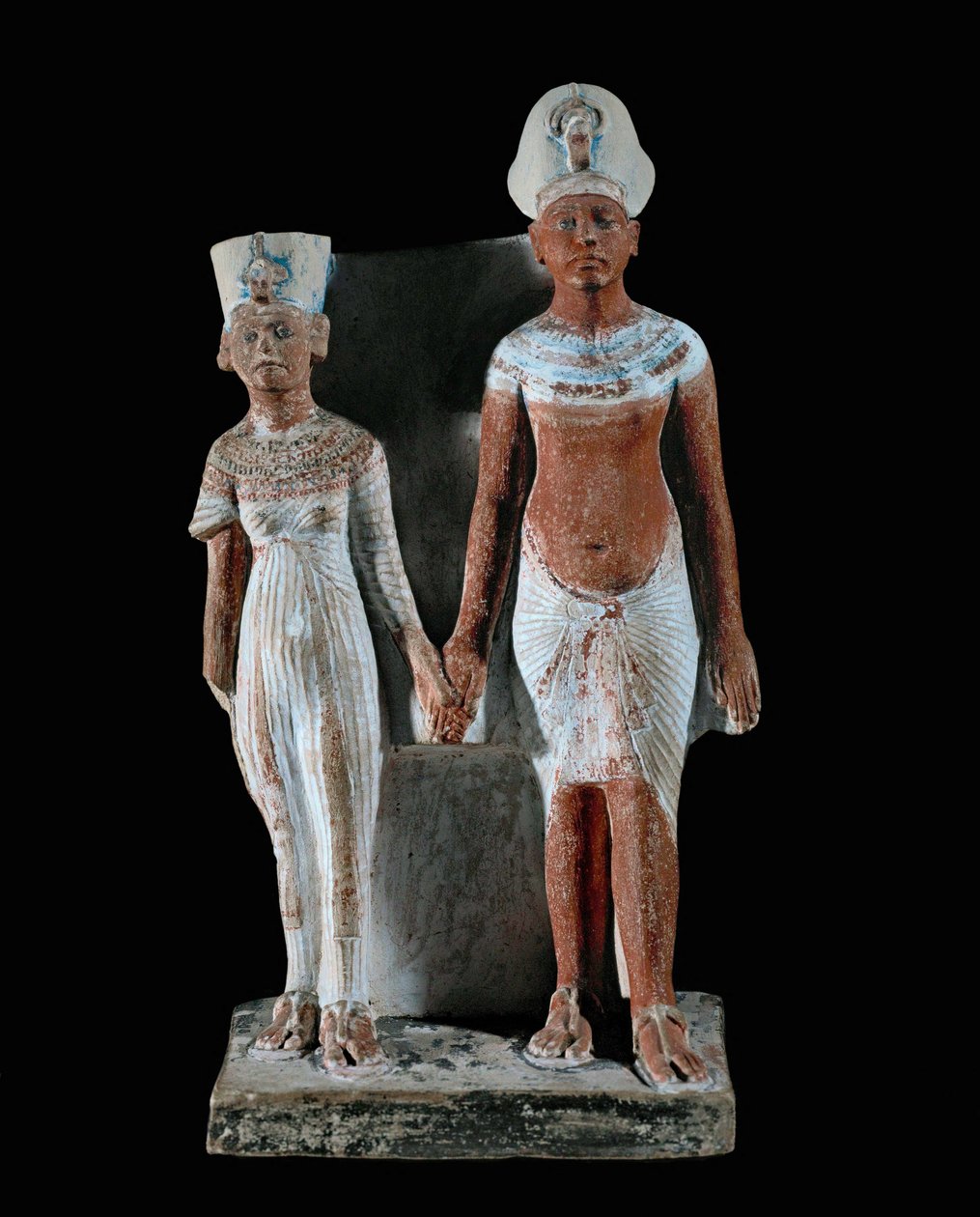 Figuriner af Akhnaton og Nefertiti ... af Egyptian 18th Dynasty
