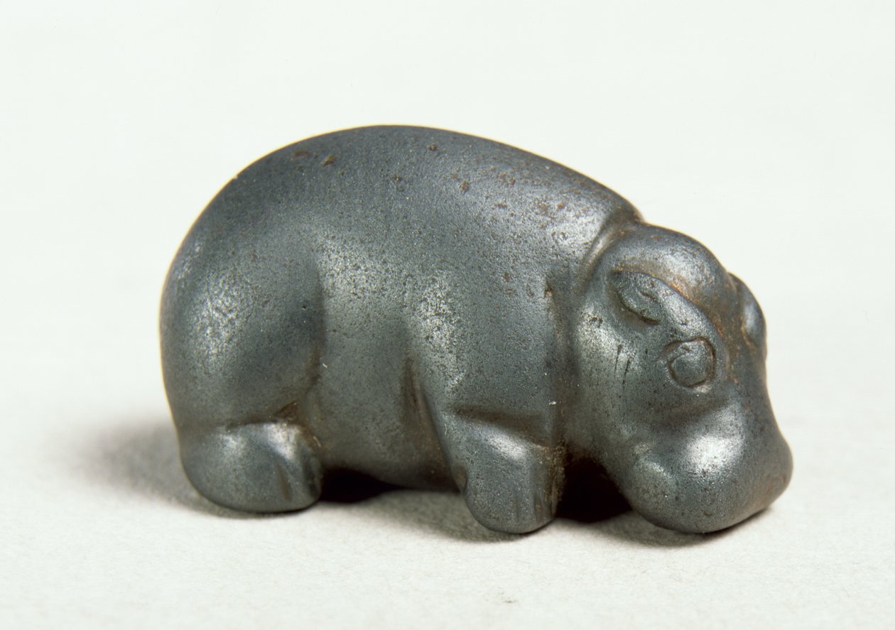 Flodhest, New Kingdom (hæmatit) af Egyptian 18th Dynasty