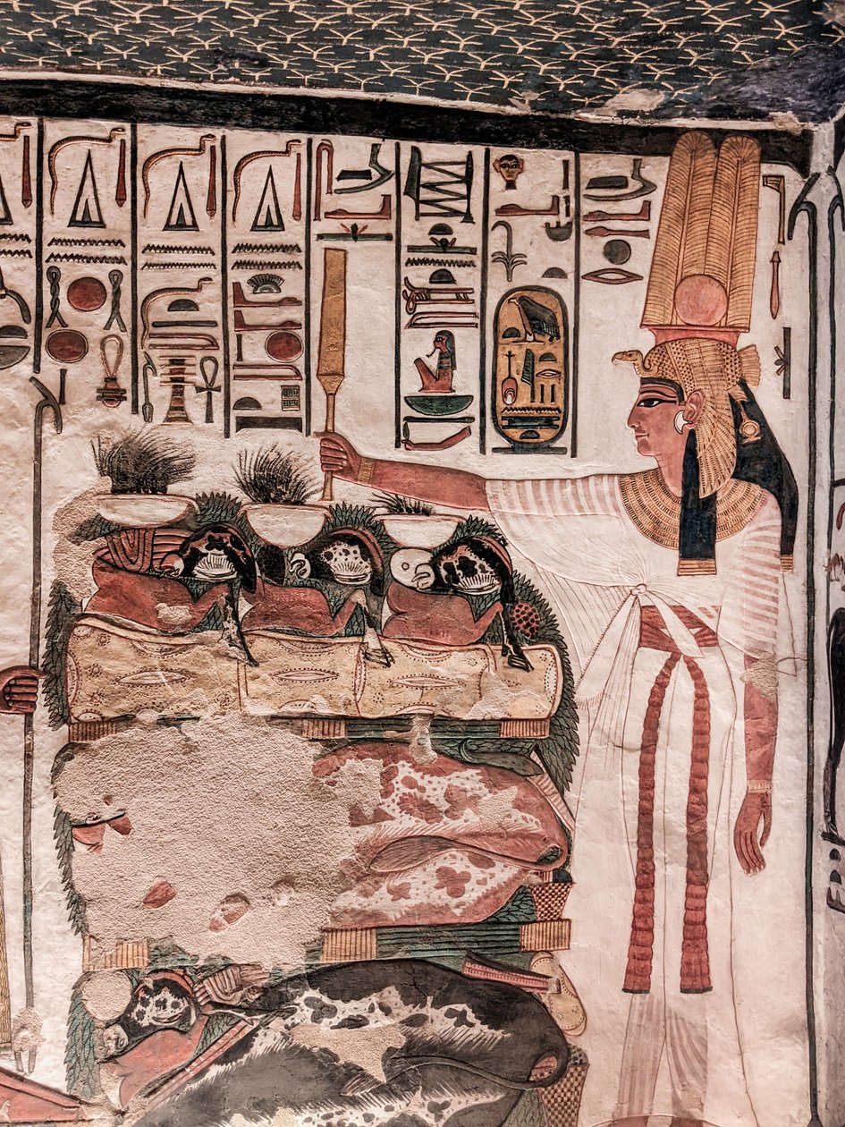 Nefertari efterlivsoffer (vægmaling) af Egyptian 19th Dynasty