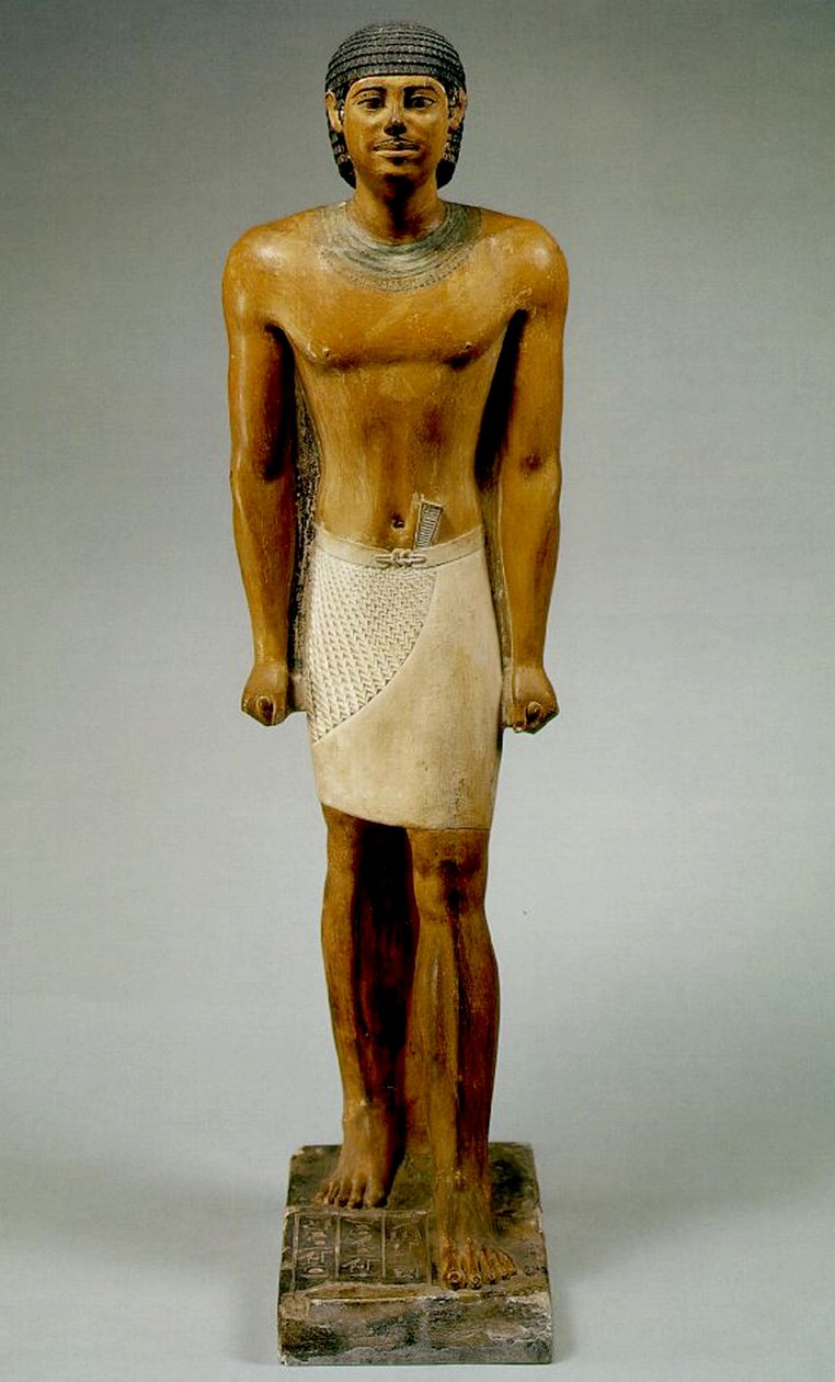 Atjema stående (malet kalksten) af Egyptian 6th Dynasty