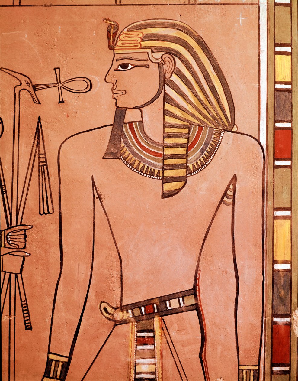 Kong Amenhotep II (Amenophis II) (fresco af Egyptian Egyptian