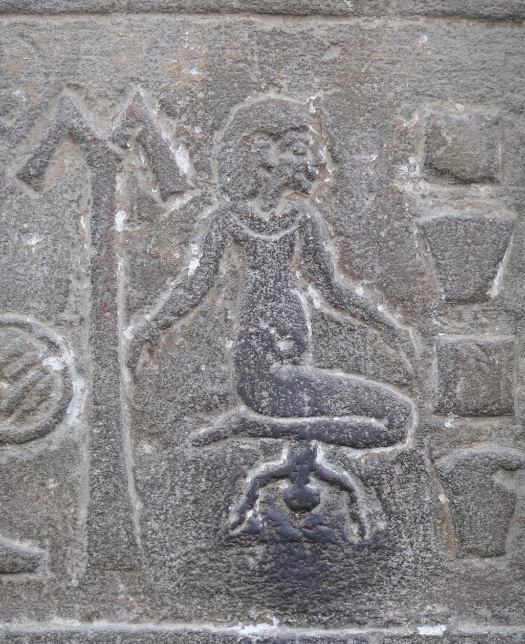 Kvinde, der føder, Kom Ombo-templet (relief) af Egyptian Egyptian