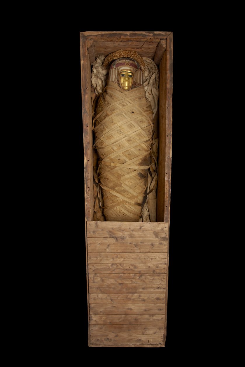 Mumie i kiste, fra Hawara af Egyptian Ptolemaic Period