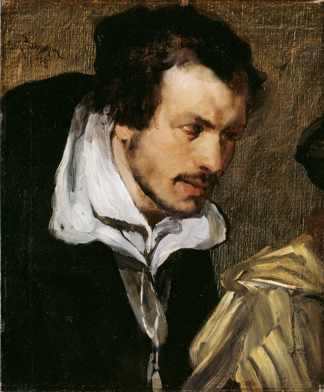 Didrik Slagheck. (Portrætstudie af Christian II underskriver dødsdom over Torben Oxe) af Hjalmer Eilif Emanuel Peterssen
