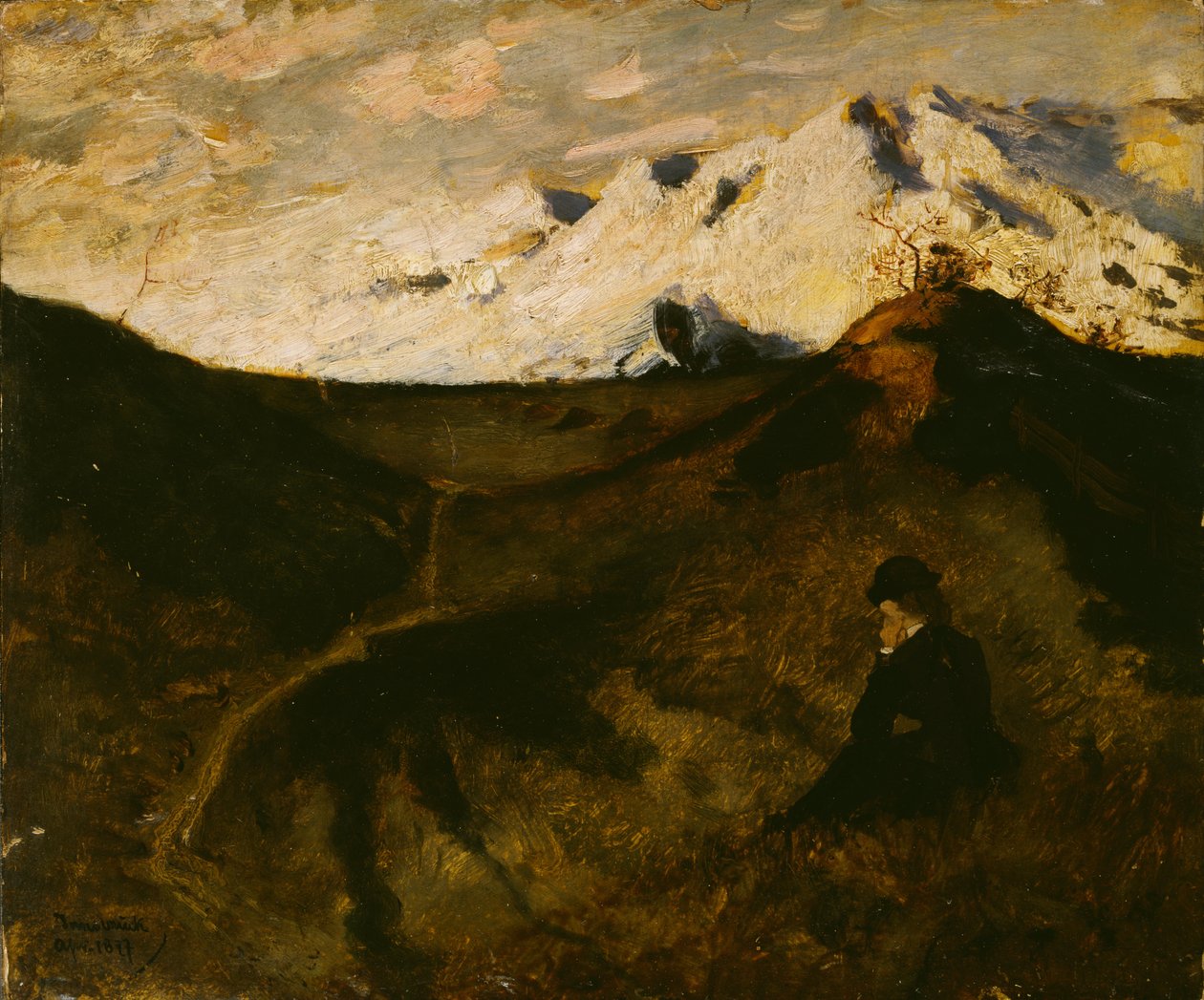 Bjerge nær Innsbruck af Hjalmer Eilif Emanuel Peterssen