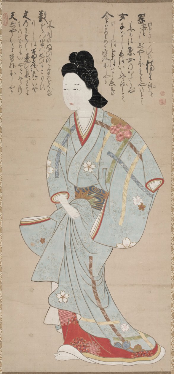 Figur af en kvinde, 1700-tallet. af Ekaku Hakuin