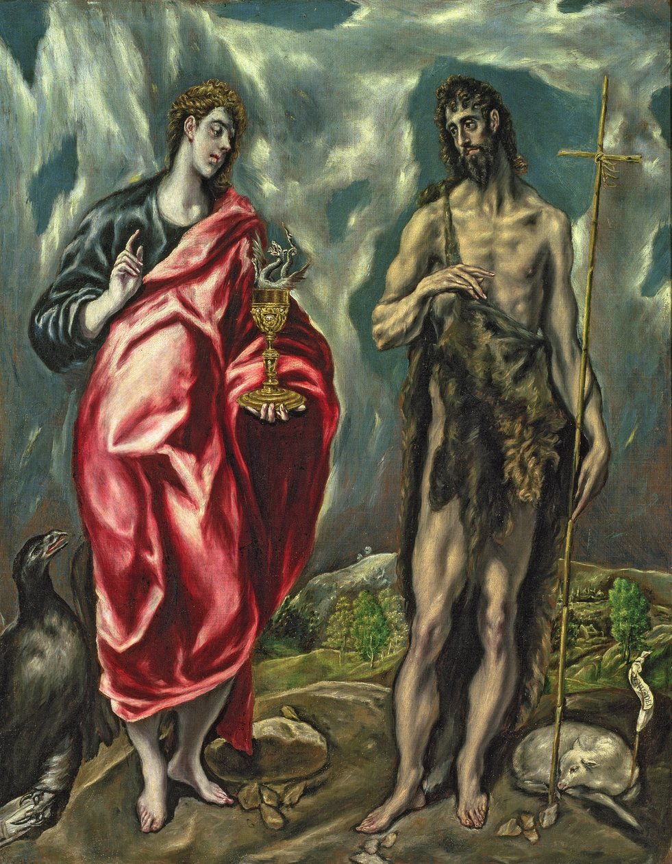 Johannes evangelisten og Johannes Døberen, 1605-10 (for detaljer se 124312) af El Greco