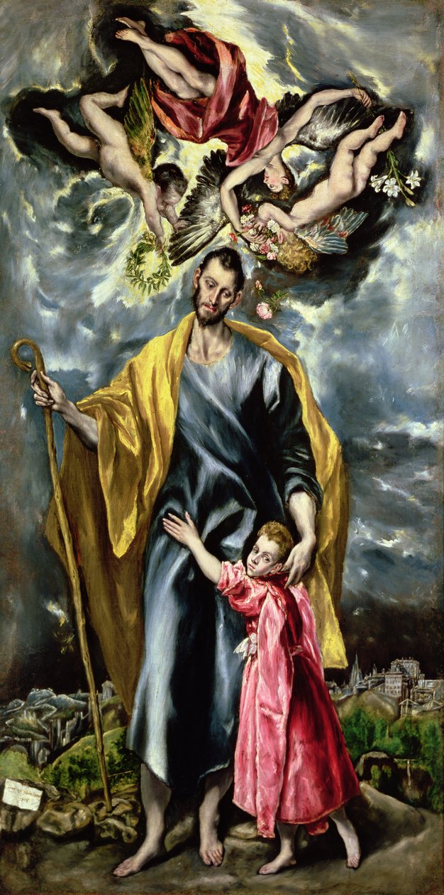 Sankt Josef og Kristusbarnet, 1597-99 af El Greco