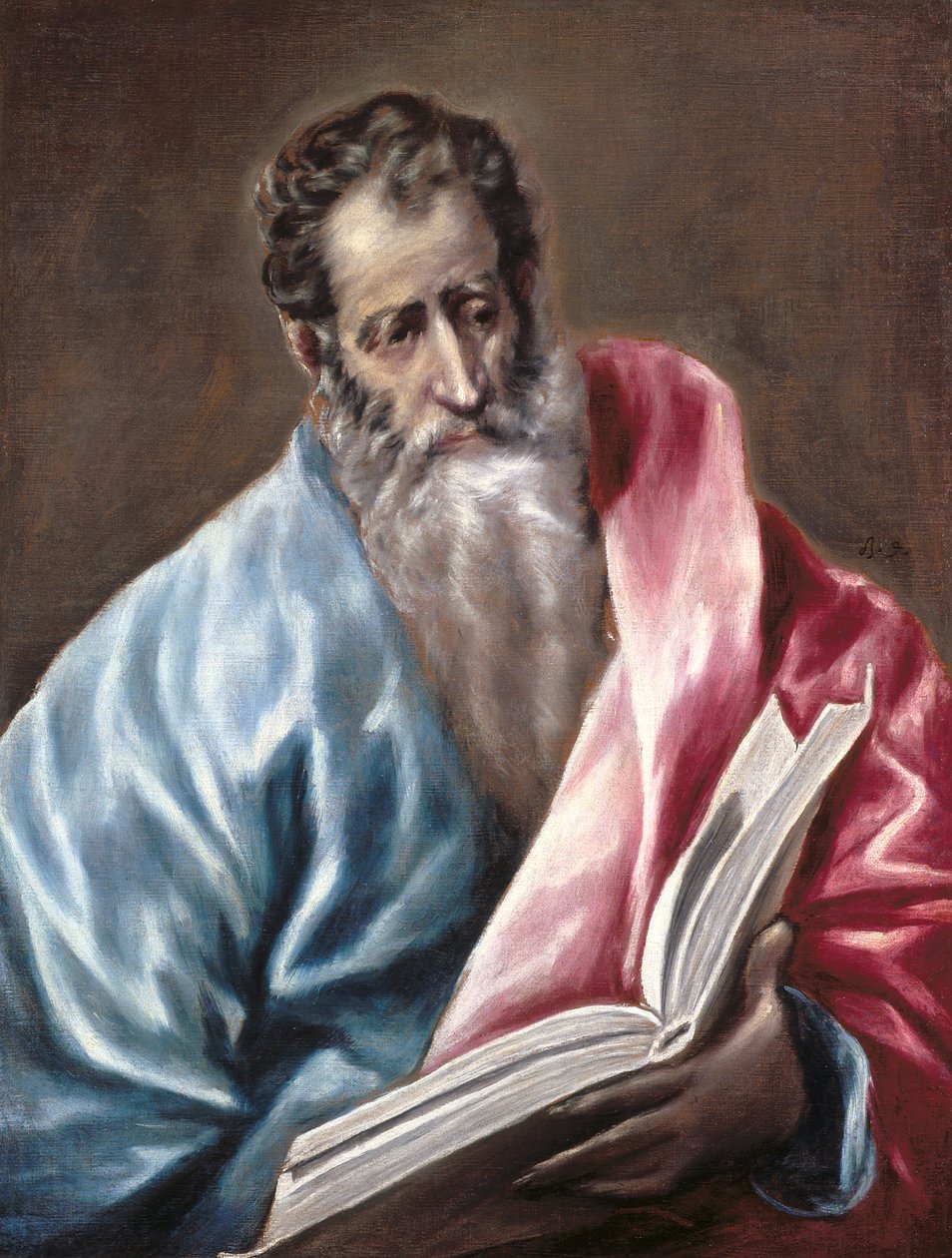 St. Matthæus (olie på lærred) af El (1541 1614) Greco