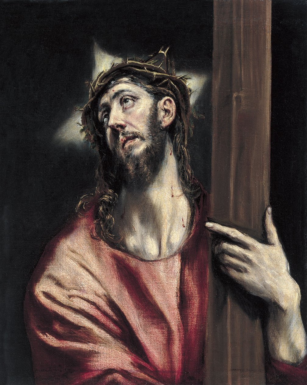 Kristus holder korset af El Greco