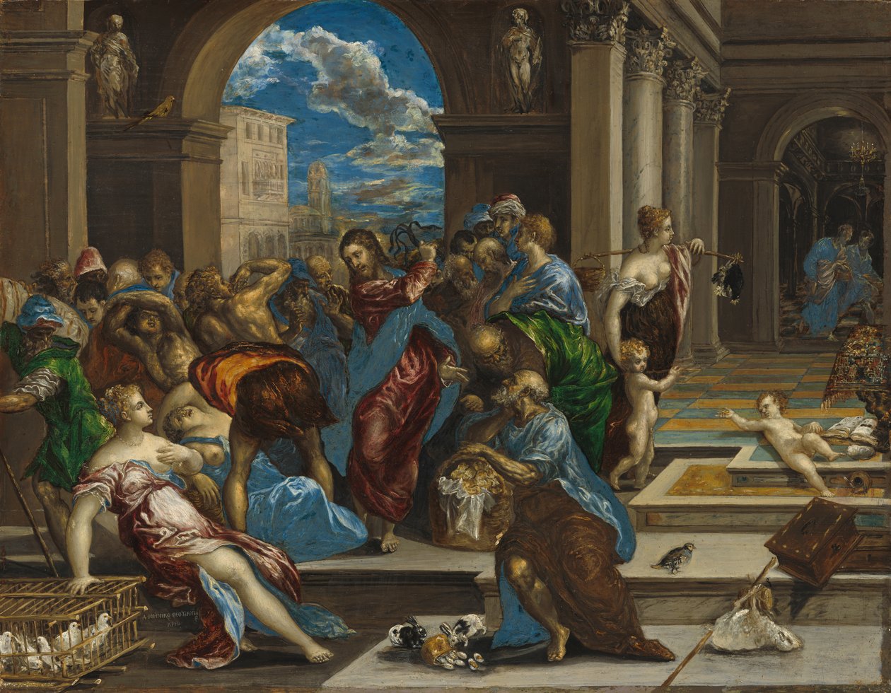 Kristus renser templet af El Greco