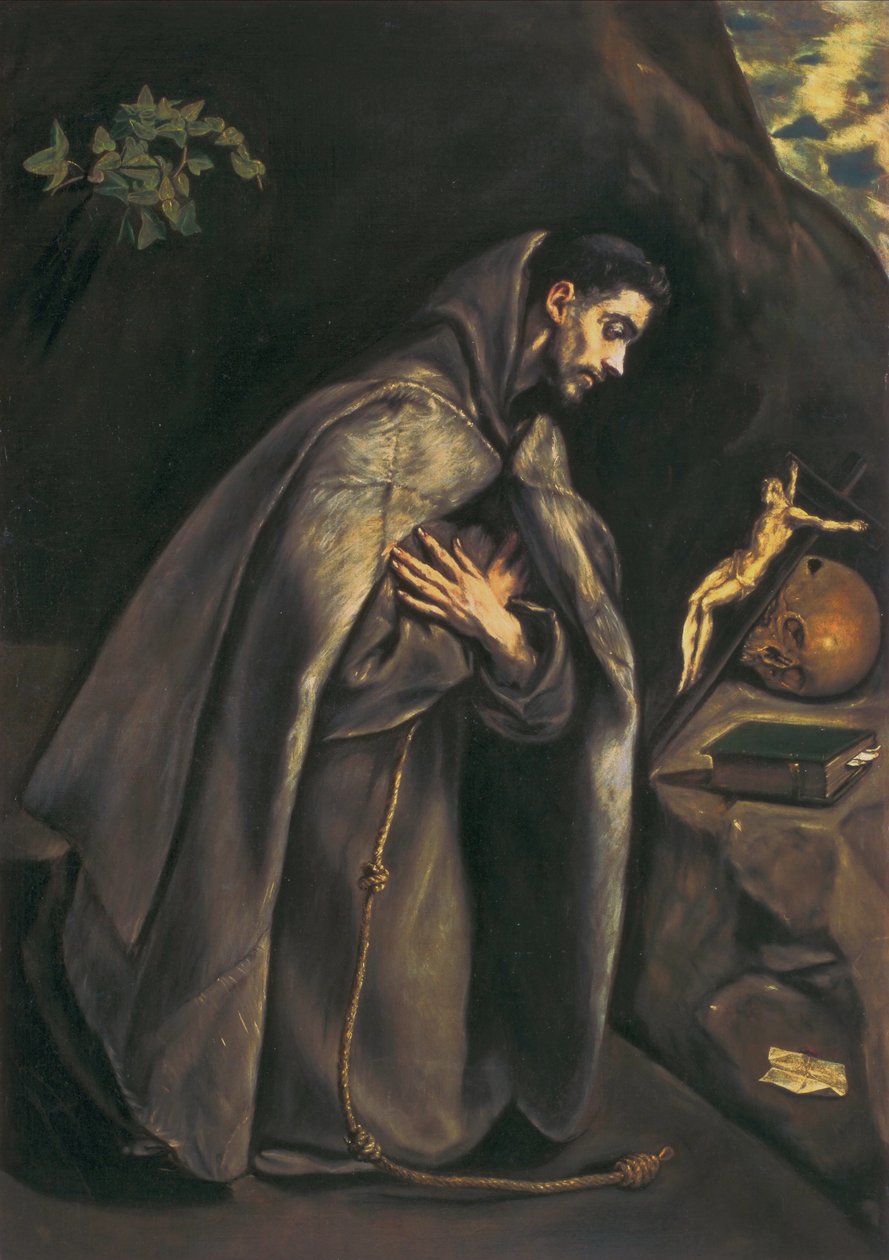 Frans tilbeder krucifikset af El Greco
