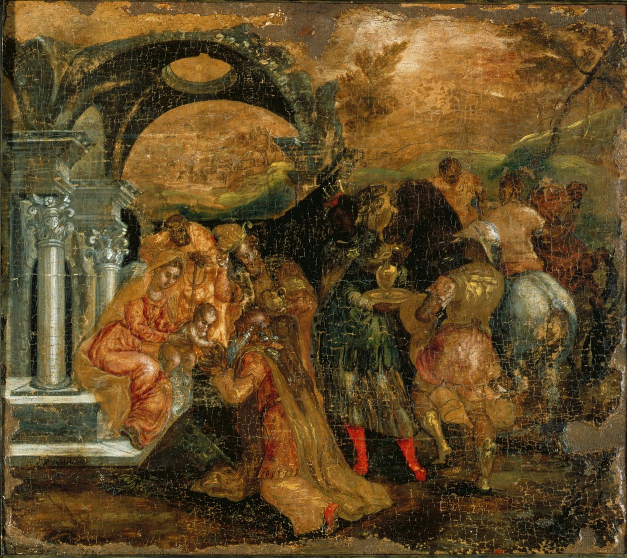 Magiernes tilbedelse, 1565-1567 af El Greco