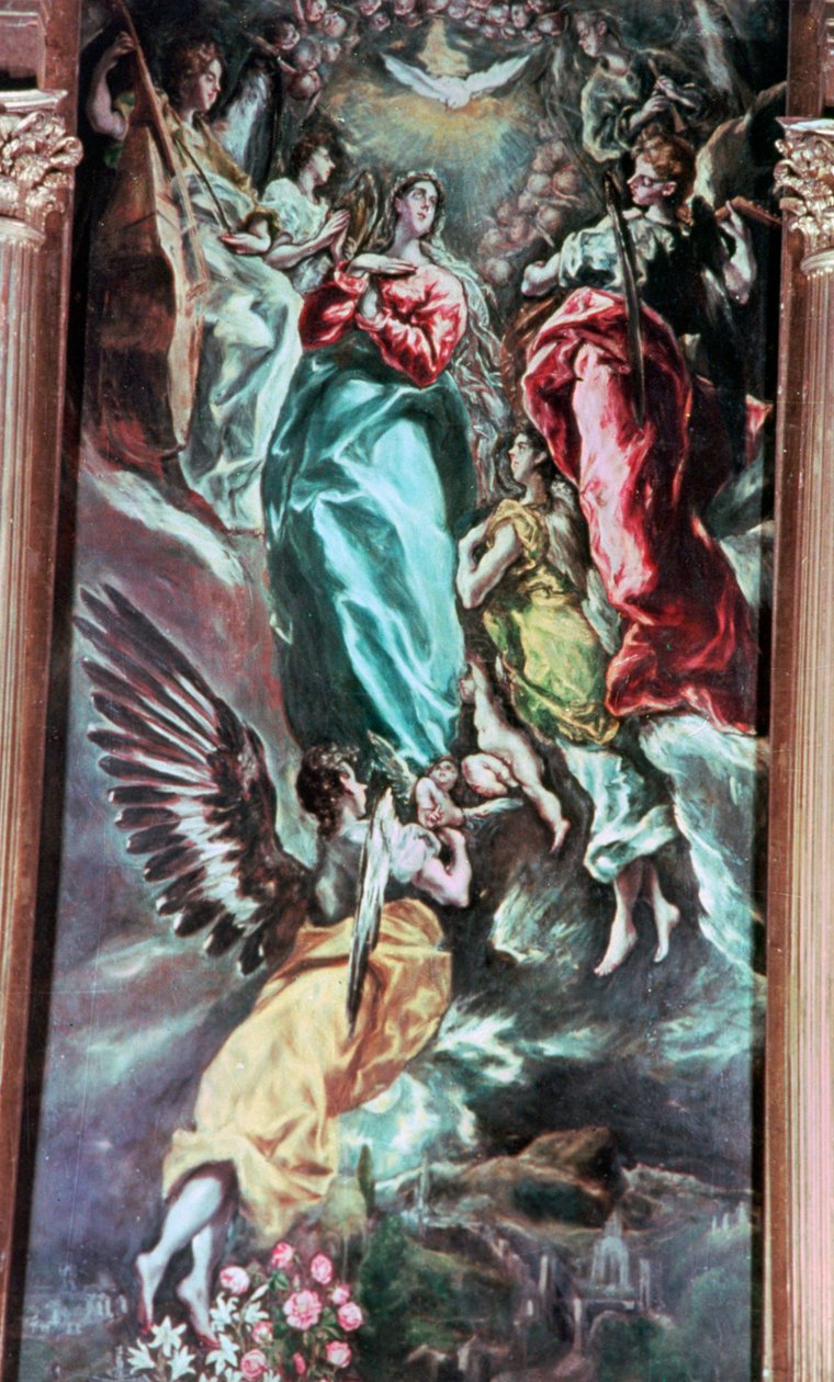 Jomfruens antagelse, c1613 af El Greco