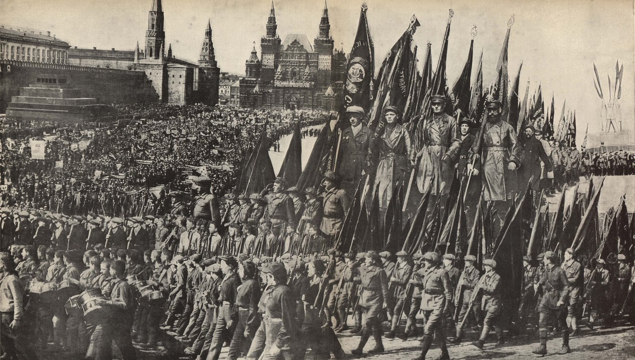 Illustration fra USSR Builds Socialism, 1933. af Eliezer Markowich Lissitzky
