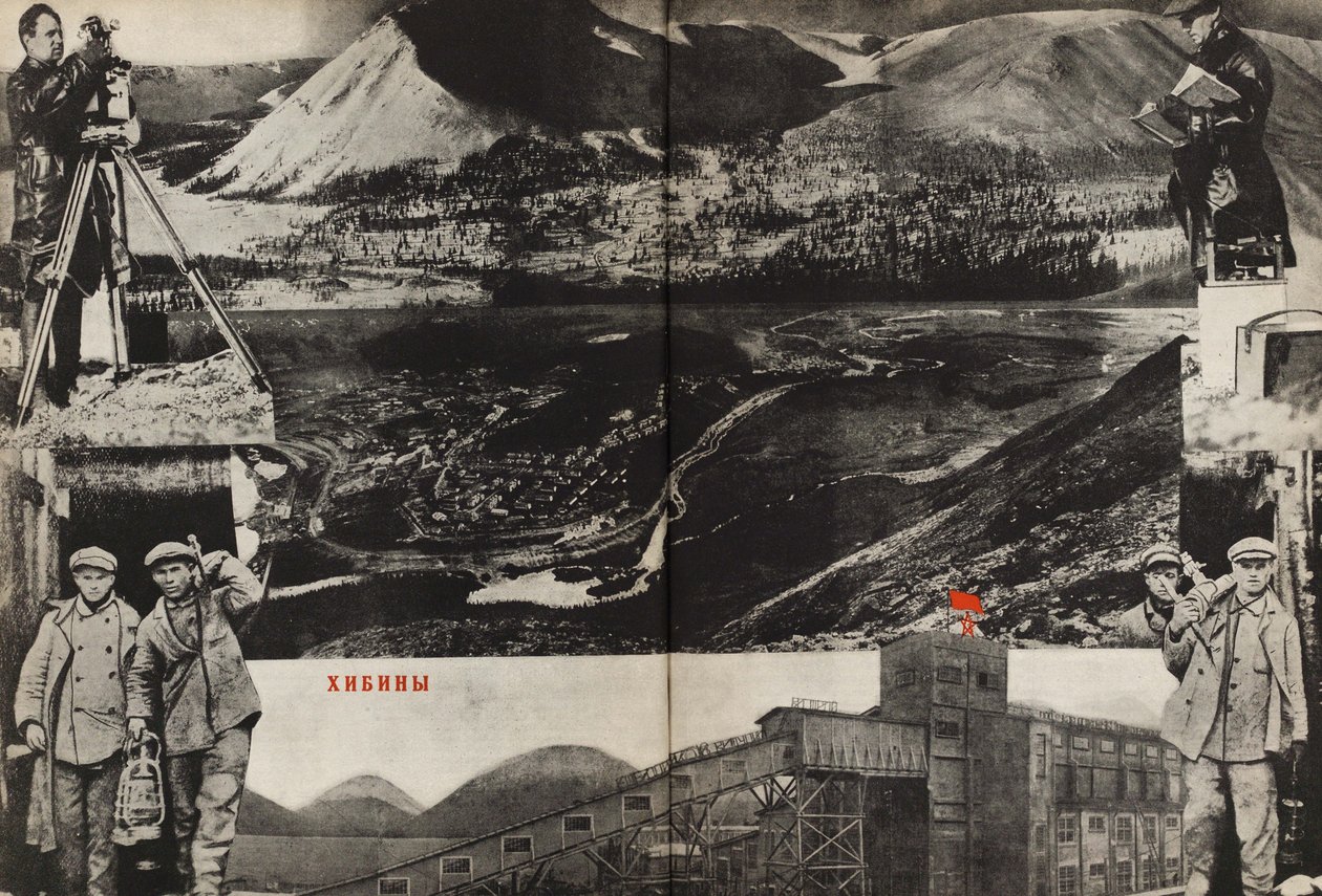 Khibiny. Illustration fra USSR Builds Socialism, 1933. af Eliezer Markowich Lissitzky