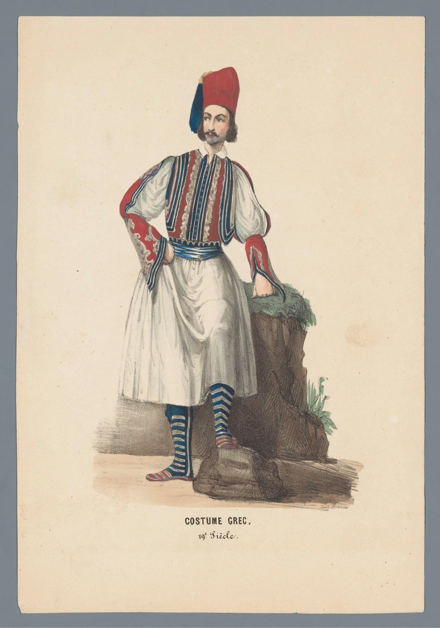 Kostume Grec. 19e Siècle (titel på objekt) af Elias Spanier