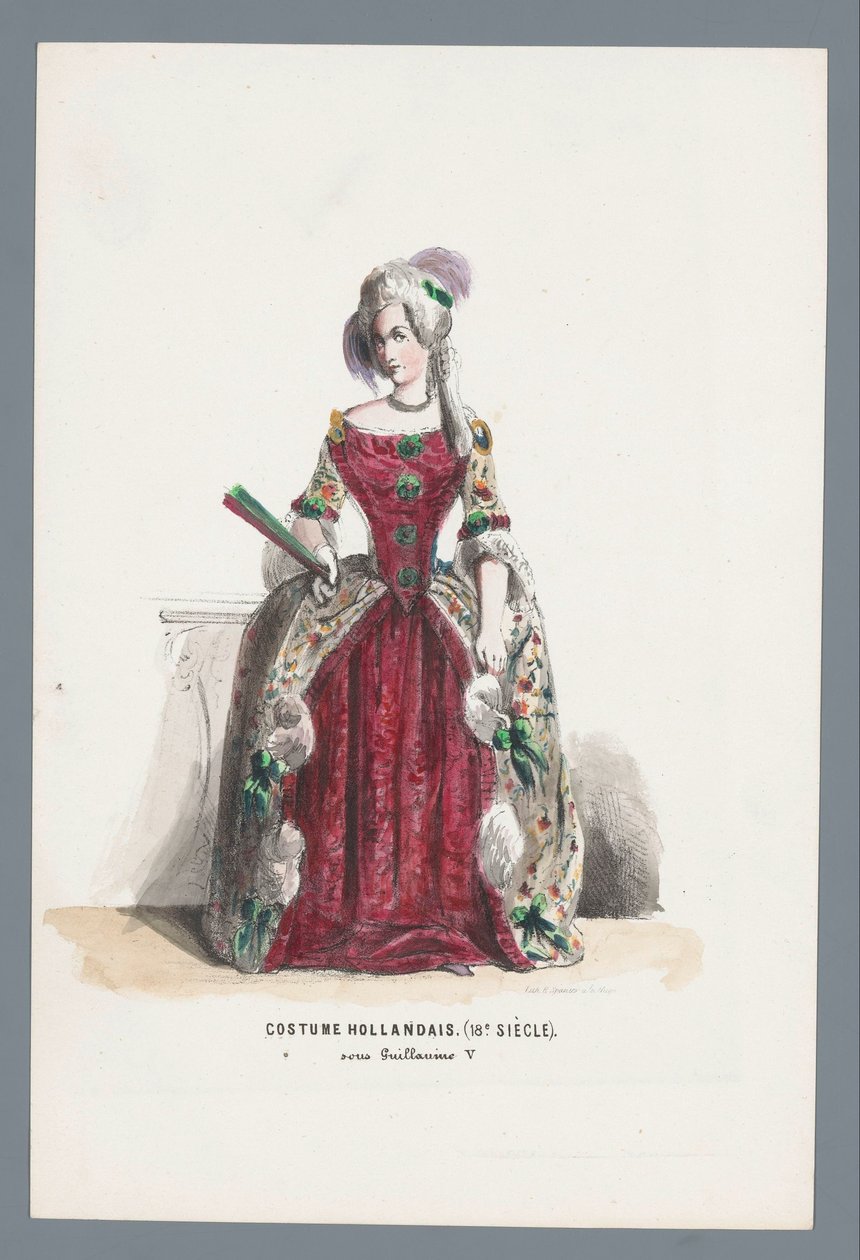 hollandsk kostume. (1700-tallet). under William V af Elias Spanier