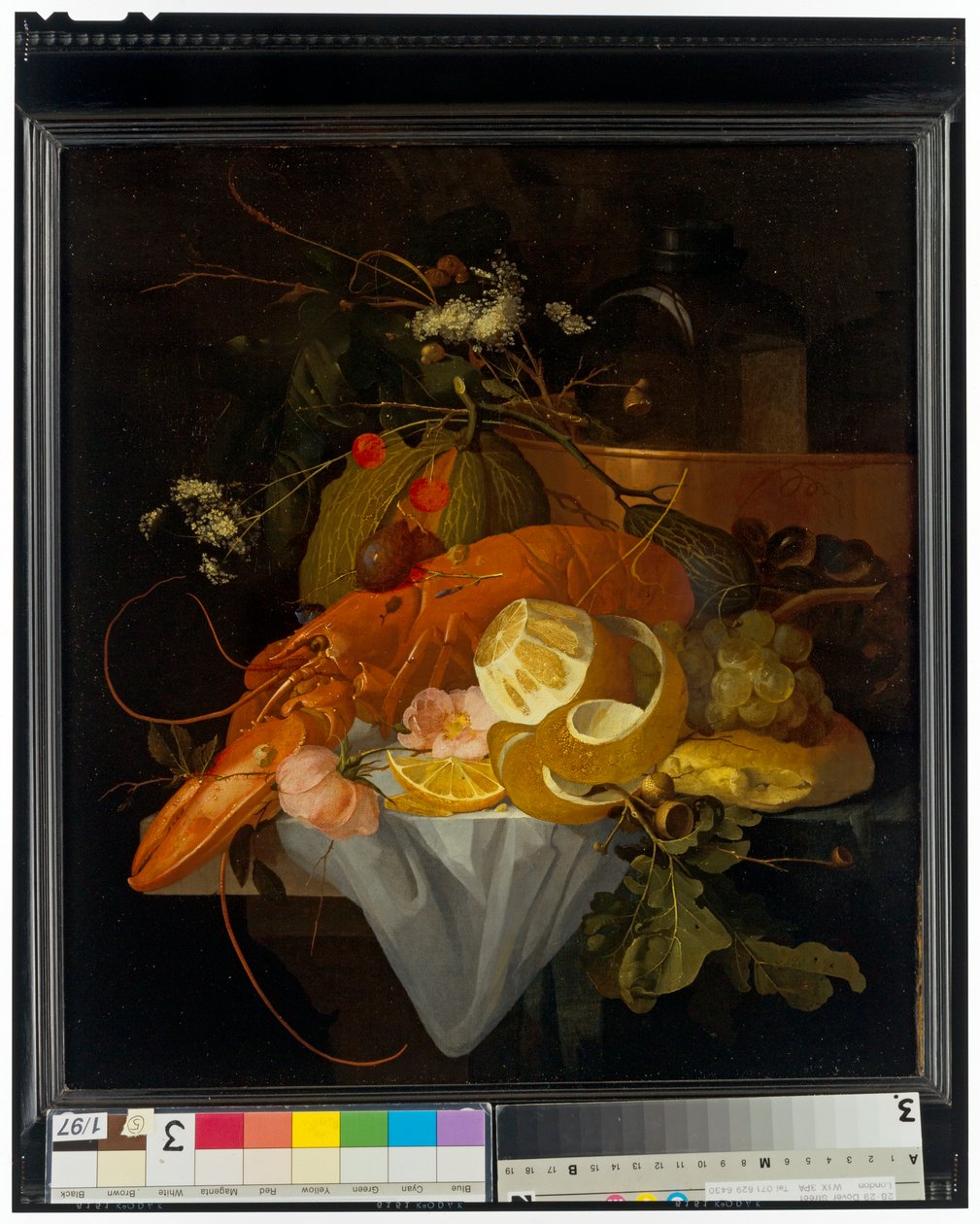 Stilleben med en hummer af Elias van den Broeck
