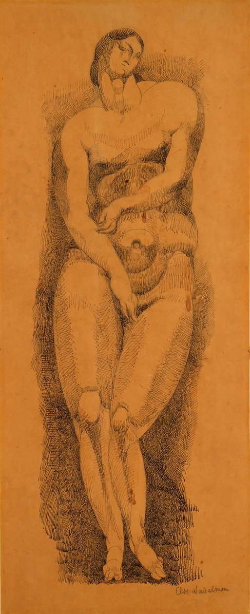 Stående nøgen kvinde, ca. 1909. af Elie Nadelman