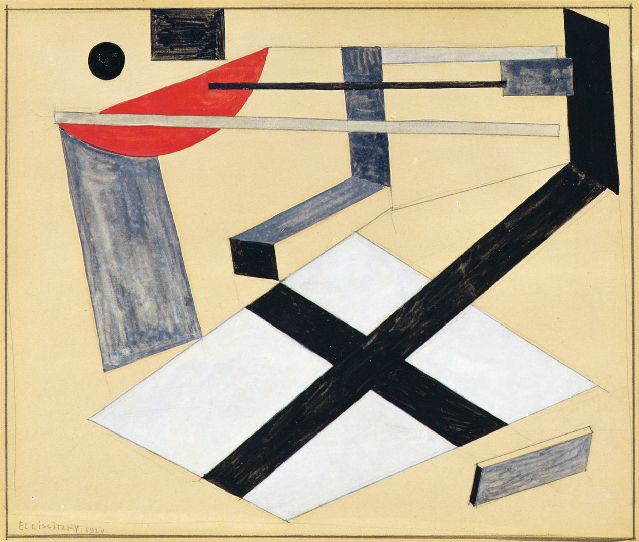 Studie for Proun30T, 1920 af Eliezer Markowich Lissitzky