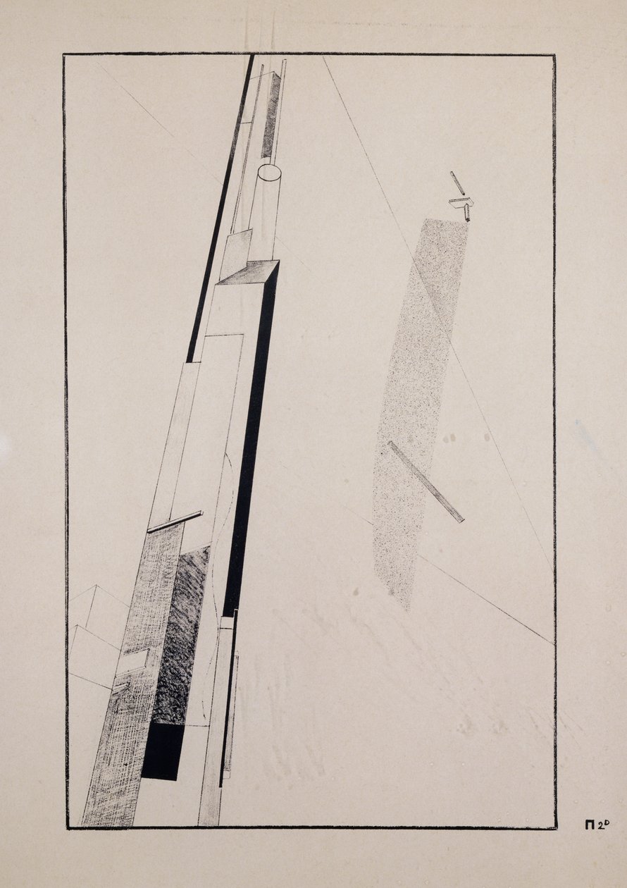 Proun 2 D af Eliezer Markowich Lissitzky