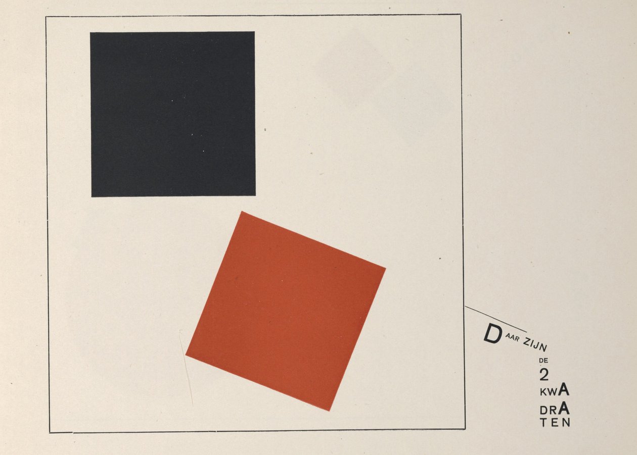 Om to firkanter, 1922. af Eliezer Markowich Lissitzky