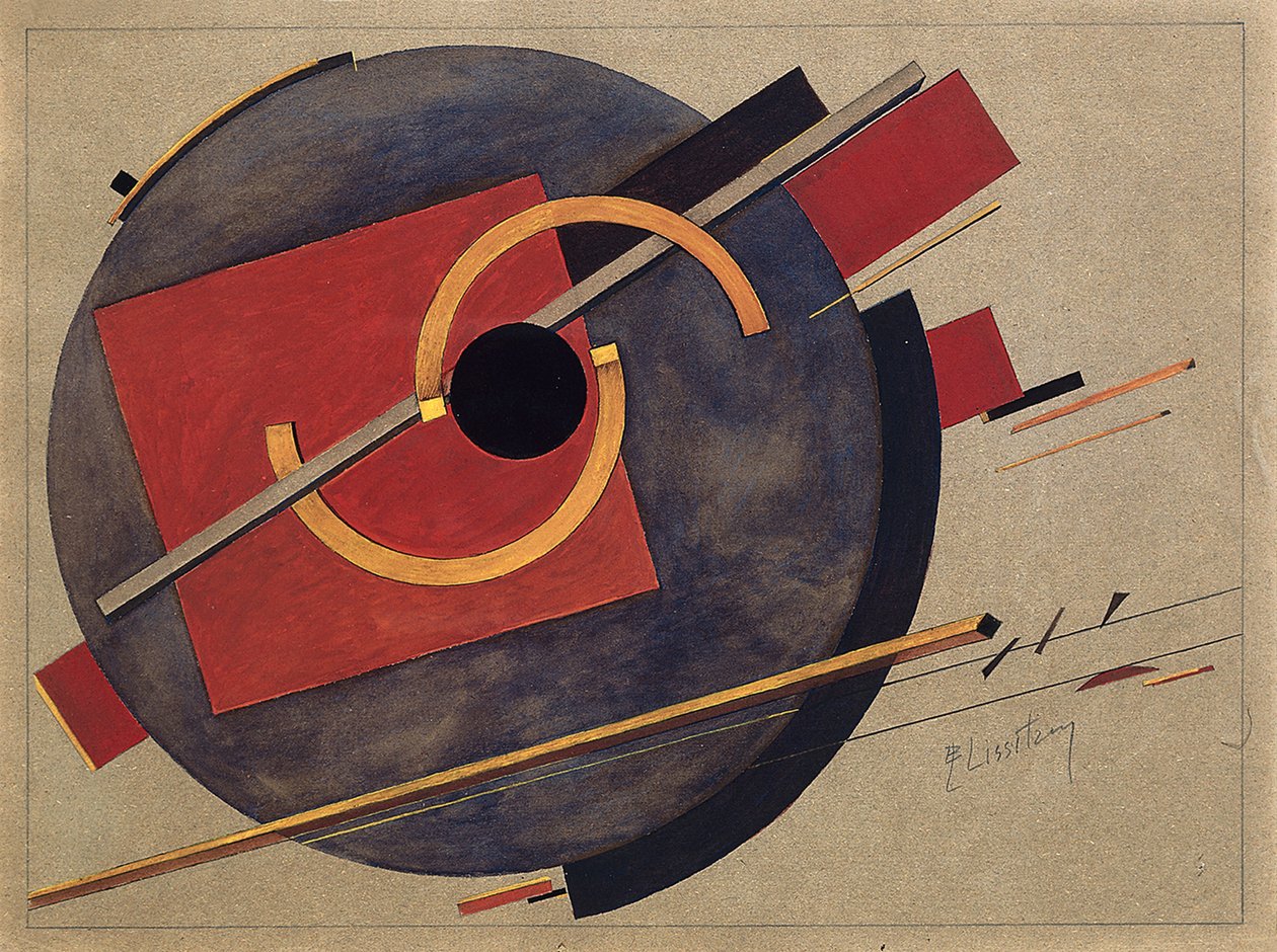 Studie til en plakat, 1920 af Eliezer Markowich Lissitzky