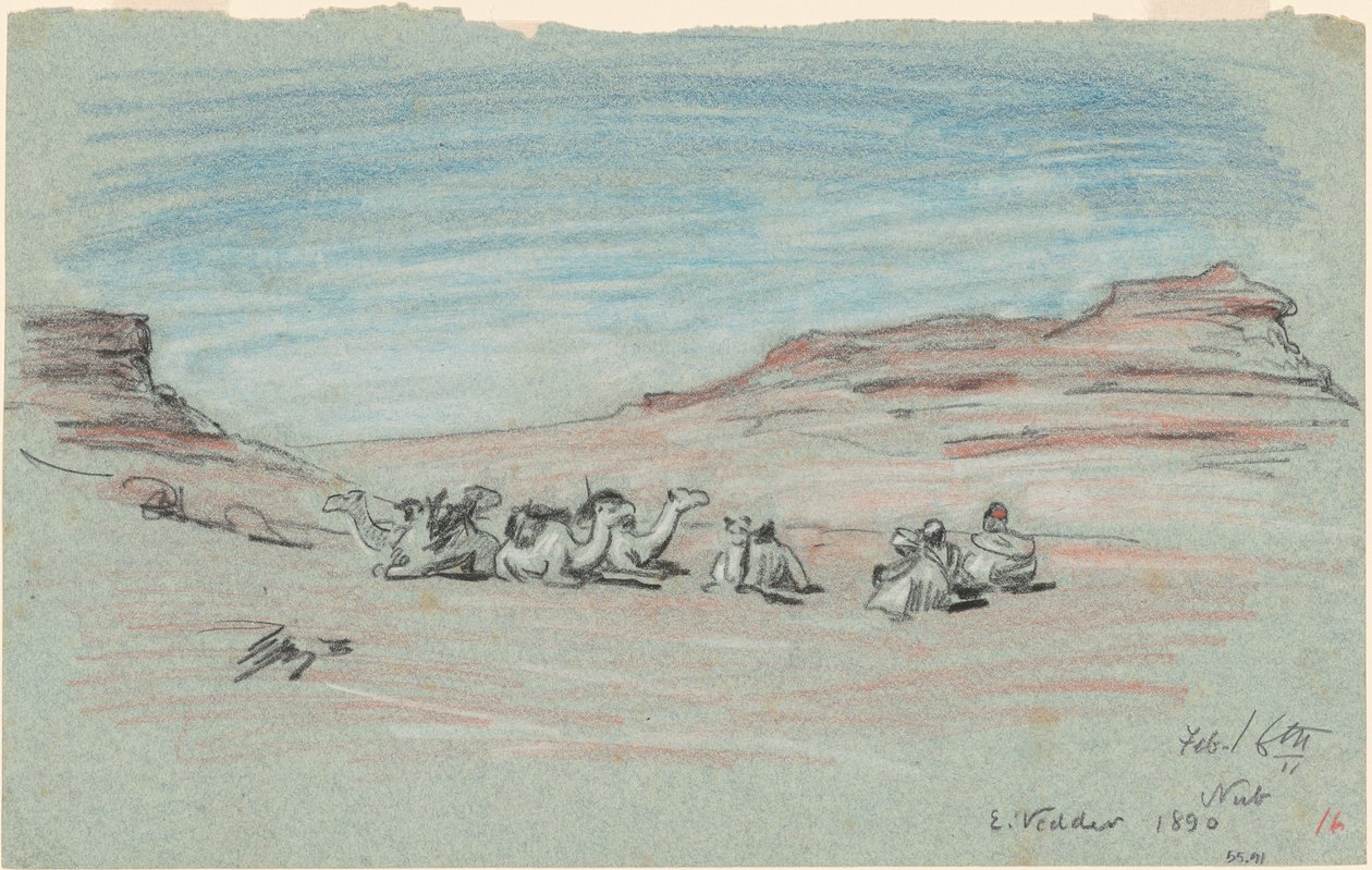Nile Journey, nr. 20, 1890. af Elihu Vedder