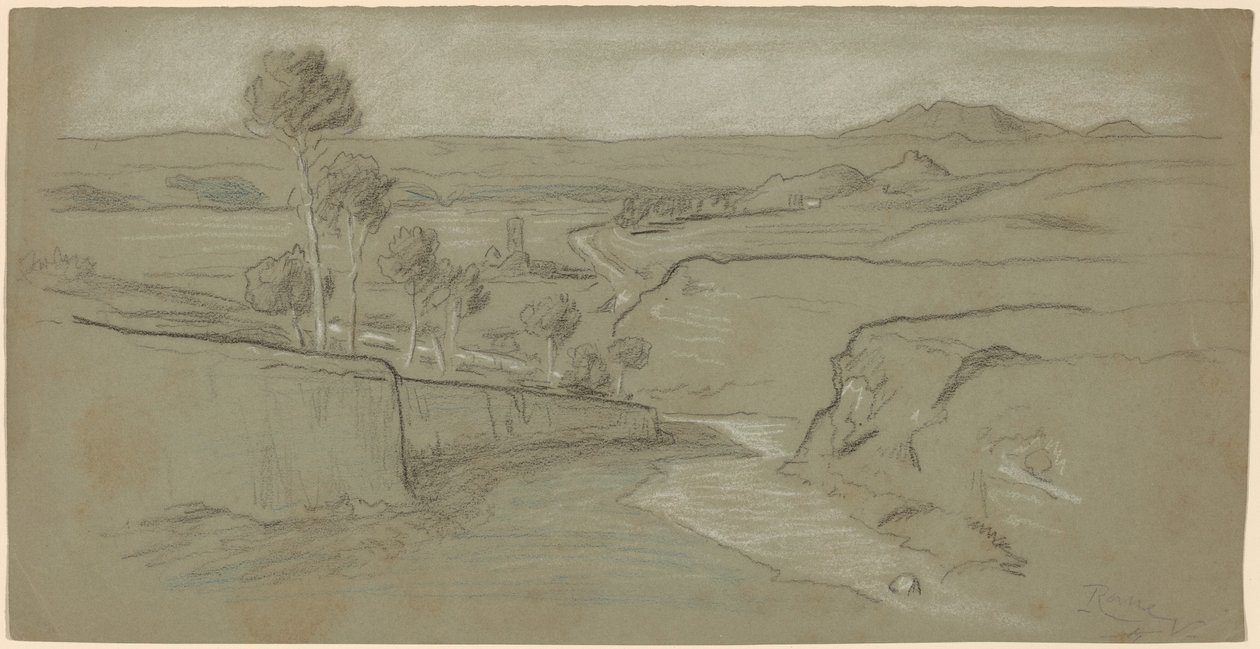 romersk landskab af Elihu Vedder