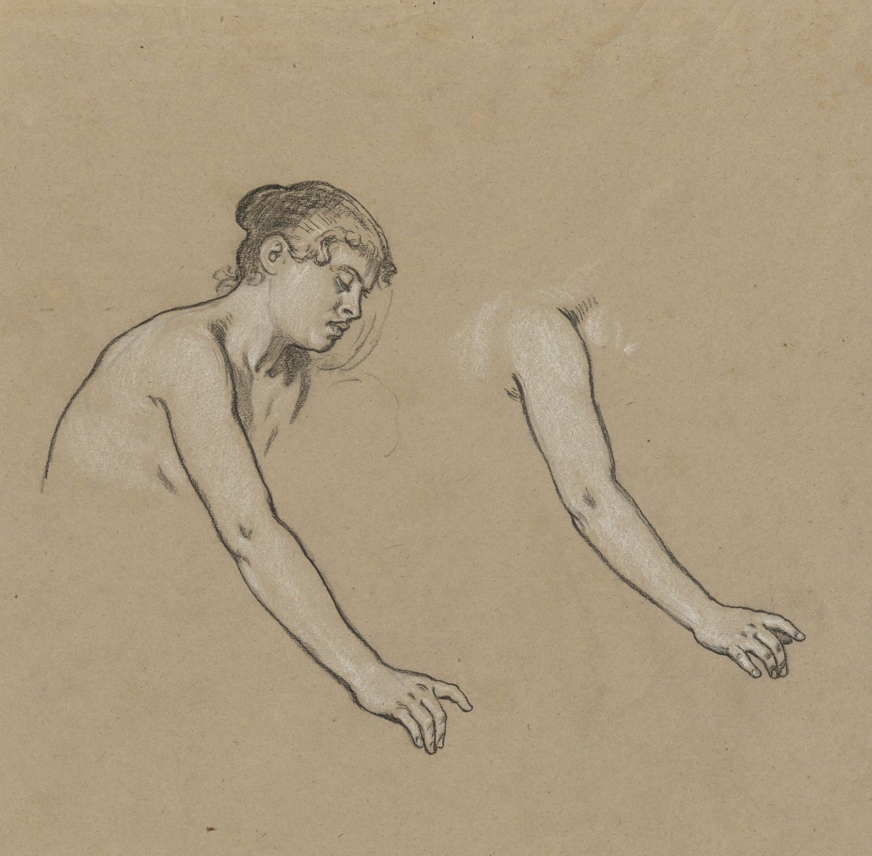 Undersøgelser til Figure of Winter af Elihu Vedder