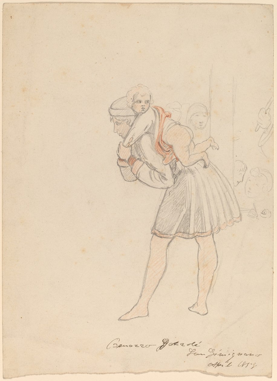Studie efter Gozzoli af Elihu Vedder