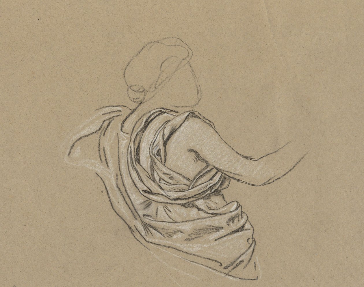 Studie til efterårsfigur af Elihu Vedder