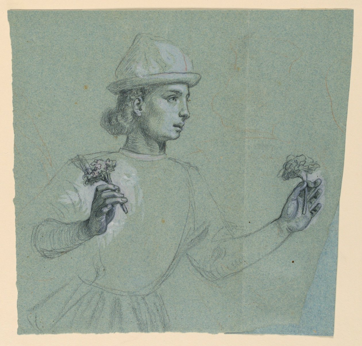 Studie til "Bryllupsoptog" af Elihu Vedder