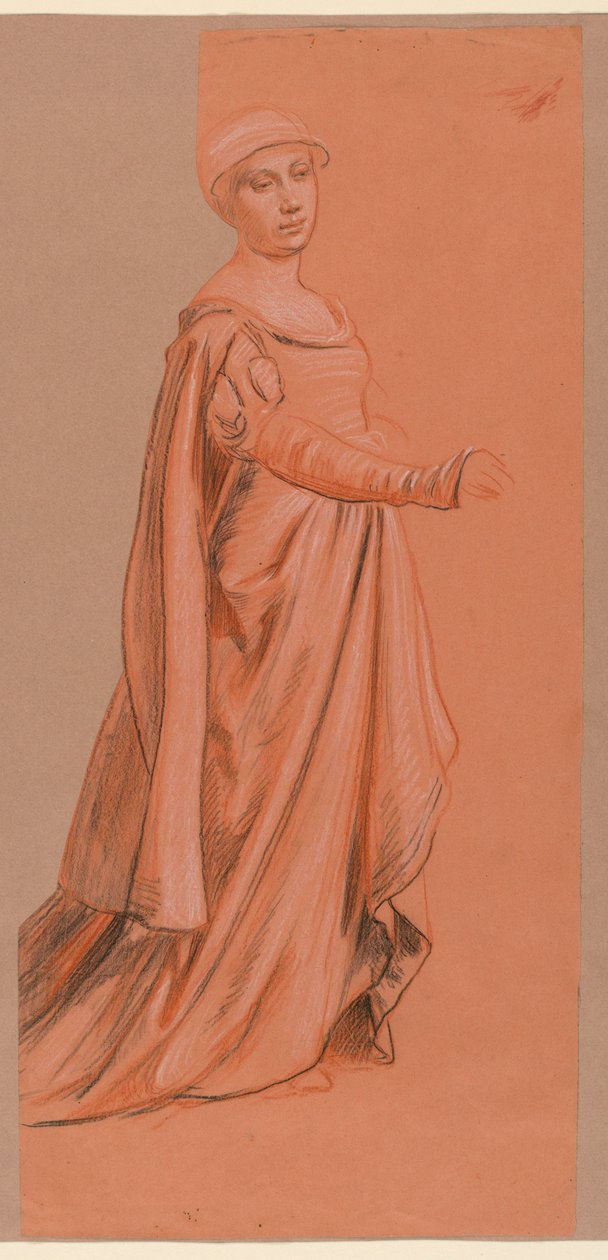 Studie til "Bryllupsoptog" af Elihu Vedder