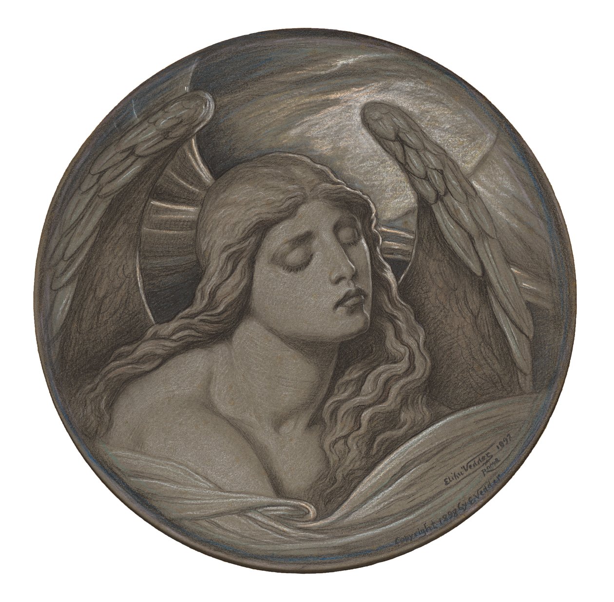 Studie af "Soul in Bondage" af Elihu Vedder