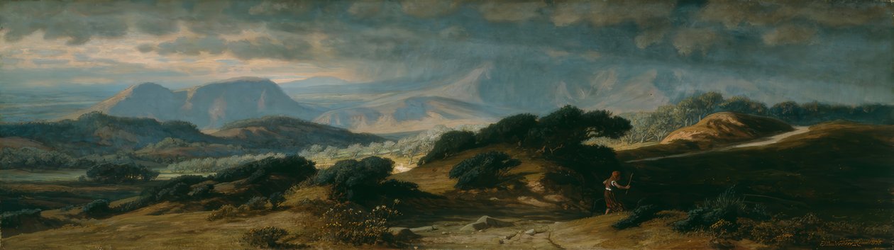 Storm i Umbrien af Elihu Vedder