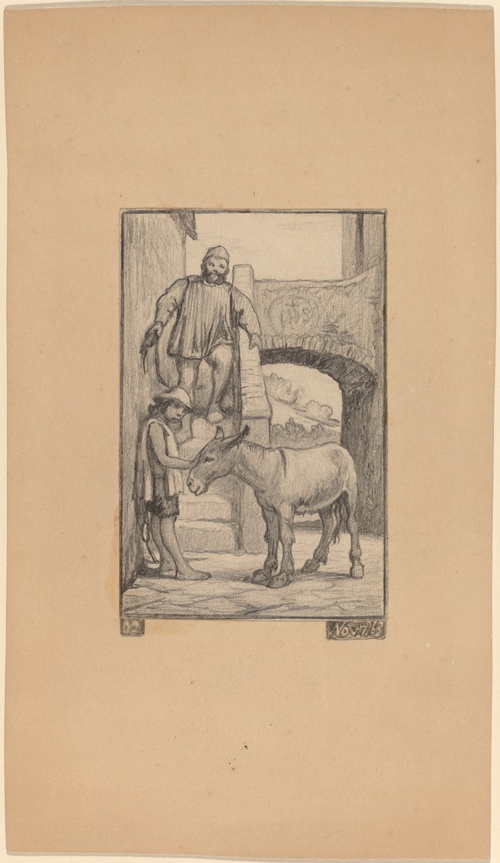 Sønnen og Æslet af Elihu Vedder
