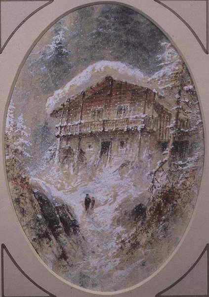 Chalet nær Grindelwald af Elijah Walton
