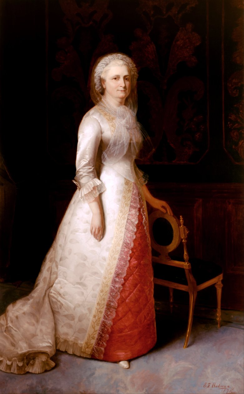 Martha Dandridge Custis Washington (Fru George Washington) af Eliphalet Frazer Andrews