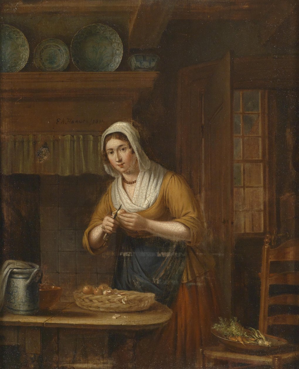 Når du skræller æbler i køkkenet af Elisabeth Alida Haanen