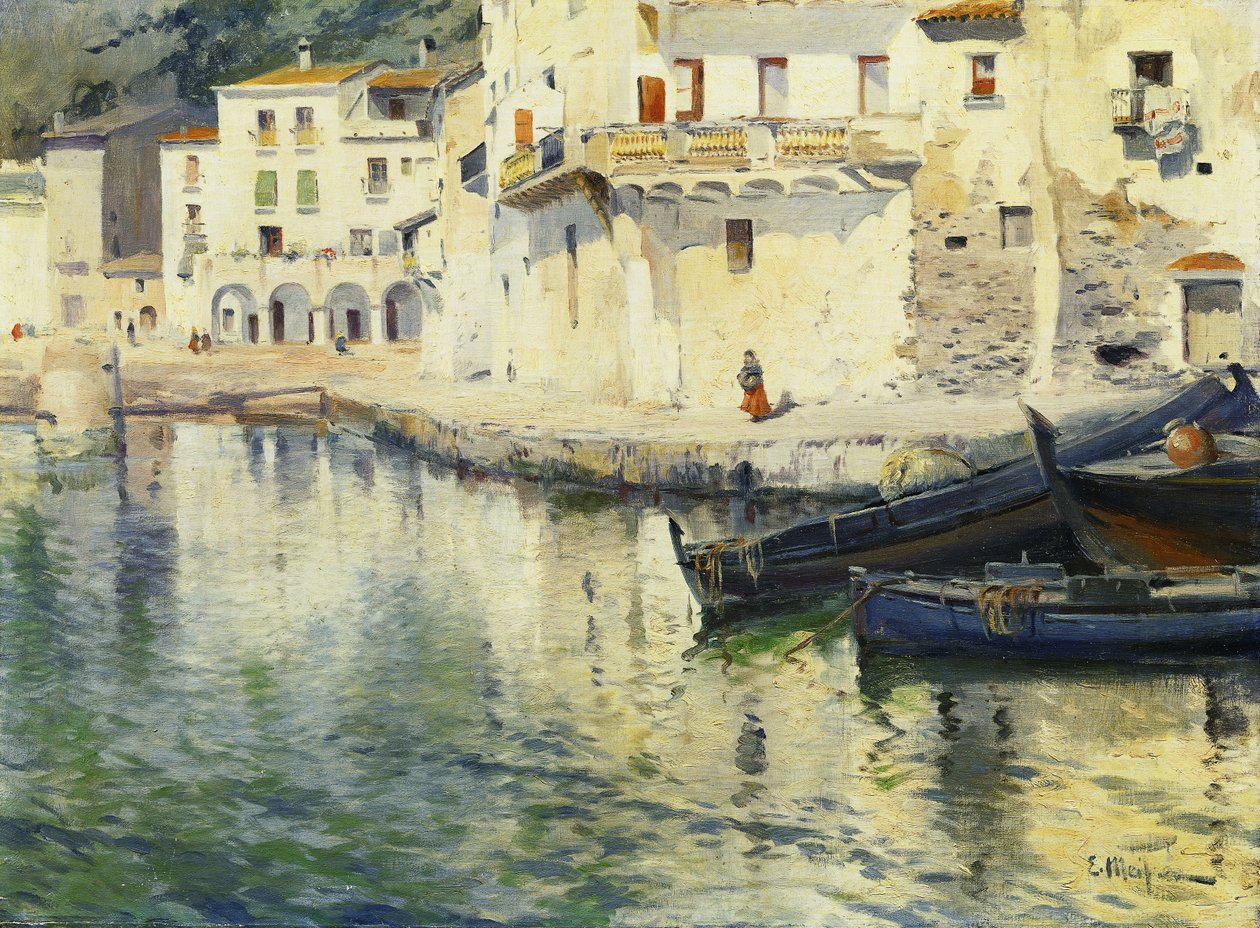 Havnen i Cadaques af Eliseu Meifren i Roig