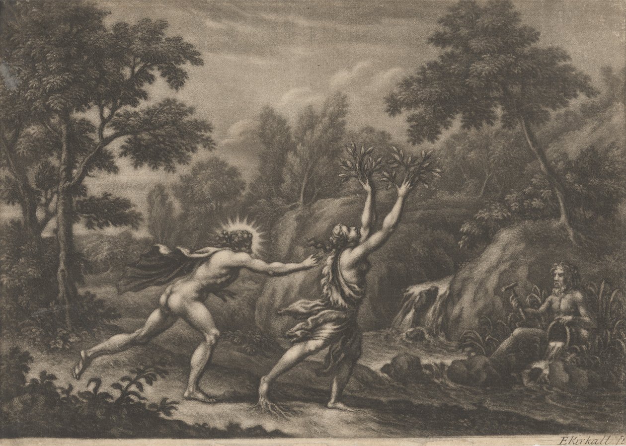 Apollo og Daphne af Elisha Kirkall